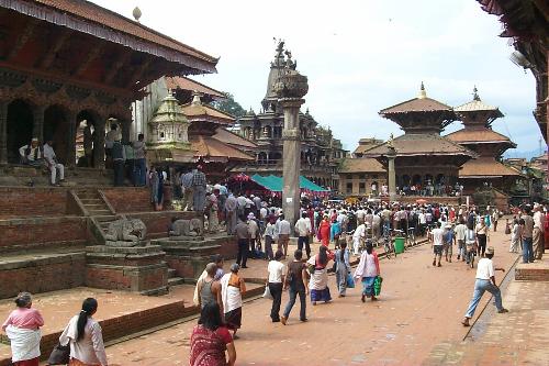 Panorama vom Durbar Square, Patan